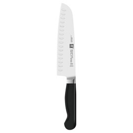 santoku PURE straight blade hollow grind blade | black | blade length 18 cm product photo