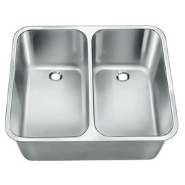double glass-rinsing basin DB 6.6 x 5.4 stainless steel 302 x 502 x 300 mm (x2) | outlet type center product photo