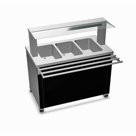 hot counter BASIC LINE W-3 | graphite Black 400 volts with illumination | suitable for 3 x GN 1/1 product photo