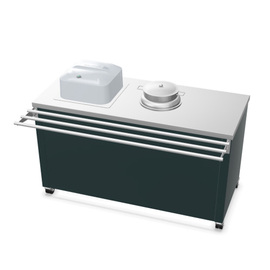 soup station BASIC LINE S-4 Emotion with plate dispenser | grey product photo
