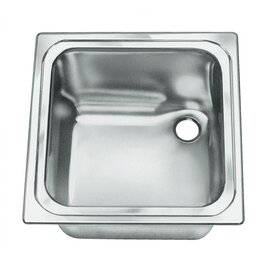 built-in sink ED 7.1 x 5.8 stainless steel 340 x 370 x 150 mm | overflow protection product photo