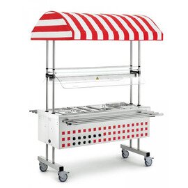 &quot;MIKADO WS-3&quot; waffle-buffet car, slim base, Bain Marie technique, 3 x GN 1/1 (max 200 mm depth), dimensions: 1217x675 x 1475 mm, 220-240V | 1 N PE | 50- 60Hz | 2.7kW product photo