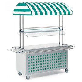 &quot;MIKADO NM-3&quot;, solid base, 3 x GN 1/1 (analog), dimensions: 1217x675 x 900 mm, stainless steel 18/10, 4 swivel castors, 2 with fixings product photo