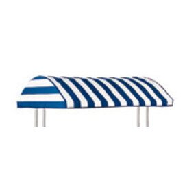 UKM4_2_3 Stoff-Baldachin für MIKADO Kaltbuffet-Wagen UKM-4: Maße:  1481 x 1250 mm, blau-weiß product photo