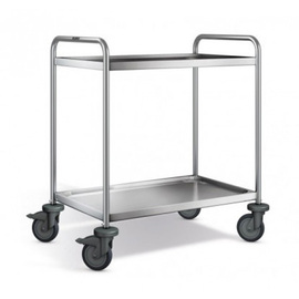 serving trolley SW 8 x 5-2 | 2 shelves L 900 mm W 600 mm H 950 mm | 4 swivel castors plastic product photo