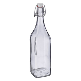 clip lock bottle 1000 ml glass square H 320 mm product photo
