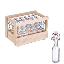 mini swing top bottles 40 ml | 24 pieces in a wooden display product photo
