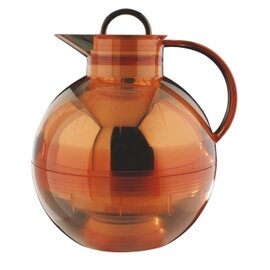Vacuum jug ball Shiny, GV 0,94 L, approx. 7 cups, made of transparent plastic, with alfiDur vacuum glass insert, orange product photo