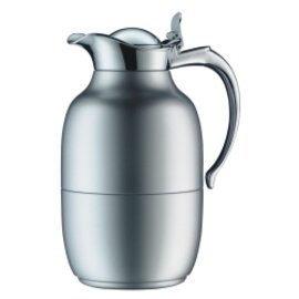 vacuum jug HELENA 1 ltr aluminum silver coloured vacuum -  tempered glass hinged lid product photo