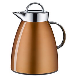 Insulated jug Dan, GV 1,0 L, approx. 8 cups, aluminum lacquered, orange liquid copper, alfiDur-vacuum hard glass insert product photo