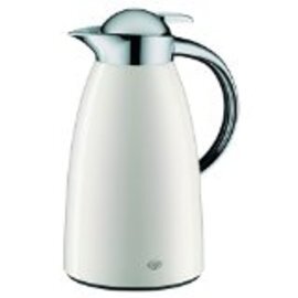 vacuum jug SIGNO 1 ltr stainless steel white | one-hand operation product photo