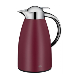 vacuum jug SIGNO 1 ltr stainless steel ruby red | one-hand operation product photo