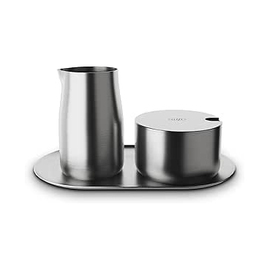 milk and sugar set stainless steel matt product photo