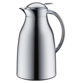Isolating jug Glory, 1 ltr. Approx. 8 cups, metal chrome-plated, alfiDuruum hard-glass insert, rotary knob with one-hand operation product photo