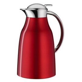 Isolating jug Glory, 1 ltr. Approx. 8 cups, metal lacquered, alfiDuruum hard glass insert, one-hand operation, velvet burgundy product photo