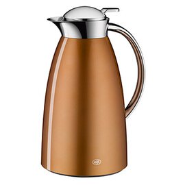 Insulated jug Gusto, 1.0 ltr. Approx. 8 cups, metal lacquered, alfiDur-vacuum-hard-glass insert, rotary closure with one-hand operation, liquid copper product photo