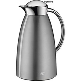 vacuum jug GUSTO 1 ltr metal grey vacuum -  tempered glass screw cap product photo