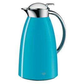 vacuum jug GUSTO 1 ltr metal aquamarin blue vacuum -  tempered glass screw cap product photo