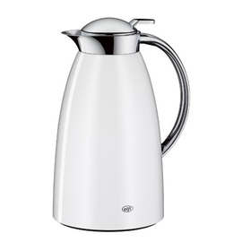vacuum jug GUSTO 1.5 ltr stainless steel white shiny | one-hand operation product photo