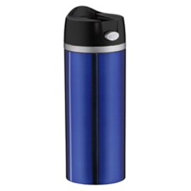 insulating drinking cup ISO MUG PERFECT 0.35 l stainless steel blue pressure cap  H 211 mm product photo