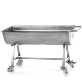 meat mixing trough | 1110 mm  x 650 mm  H 825 mm 2 fixed castors|2 swivel castors product photo