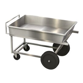 meat trolley 2 swivel castors|2 fixed castors rubber-tyred 1500 mm  x 840 mm  H 800 mm product photo