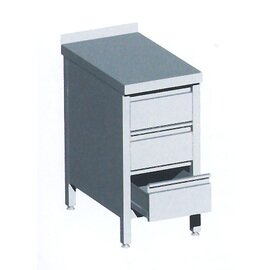 drawer unit 425 mm  x 700 mm  H 900 mm with 3 drawers | upstand product photo