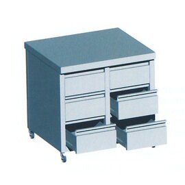 drawer unit 810 mm  x 600 mm  H 775 mm with Fold on all sides with 6 drawers product photo