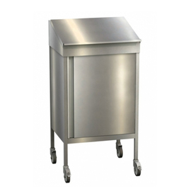 lectern stainless steel cupboard compartment wheeled H 1200 mm product photo