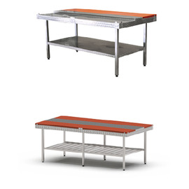 Dual stage table with intermediate floor 2700 mm x 1200 mm product photo
