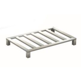 flat pallet stainless steel | 4 feet | 5 crossbars | 1200 mm x 800 mm H 150 mm product photo