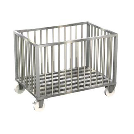 mesh box wheeled | stainless steel 1200 mm x 800 mm H 930 mm product photo
