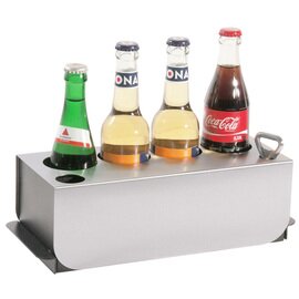 conference bottle cooler plastic stainless steel black  H 100 mm product photo