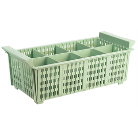 dishwasher basket FLATEWARE green  H 150 mm | 8 compartments product photo