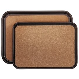 non-slip tray ABS brown rectangular | 415 mm  x 300 mm product photo