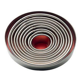 cookie cutters stainless steel oval smooth | 9 pieces in a box product photo