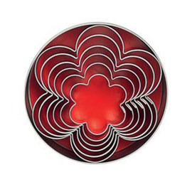 cookie cutters stainless steel Flower | 6 pieces in a box product photo