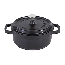 casserole 2.4 ltr cast aluminum black | suitable for induction | stainless steel knob handle product photo