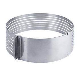 adjustable cake slice ring stainless steel Ø 240 mm Ø 290 mm H 85 mm product photo