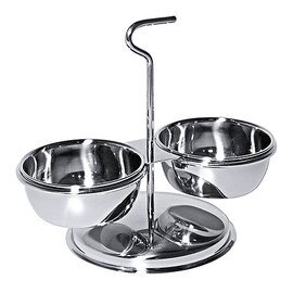 dip bowl set 200 ml (2x) stainless steel 2 bowls|stand round L 220 mm H 140 mm product photo