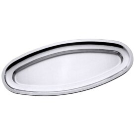 fish plate stainless steel beaded rim matt oval  L 550 mm  x 240 mm  H 30 mm product photo