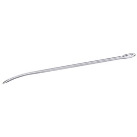 skin pass needle curved  Ø 3 mm  L 200 mm handle details eyelet product photo
