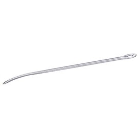 skin pass needle curved  Ø 3 mm  L 200 mm handle details eyelet product photo