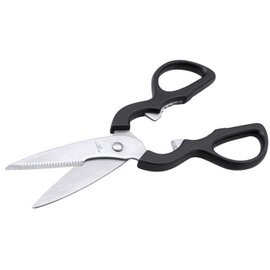 kitchen shears with bottle opener | blade length 90 mm  L 200 mm  • handle colour black product photo
