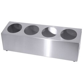 cutlery container perforated 4 compartments with 4 high quivers  Ø 100 mm  L 565 mm  H 150 mm product photo