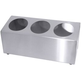 cutlery container perforated 3 compartments with quivers  Ø 100 mm  L 425 mm  H 150 mm product photo