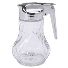 cream dispenser glass plastic chromed with lid transparent 250 ml H 140 mm product photo