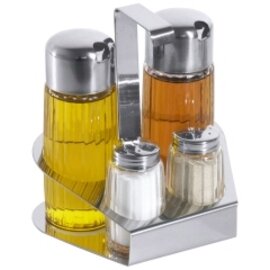 cruet • vinegar|oil|salt|pepper glass stainless steel H 150 mm product photo