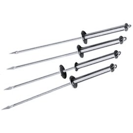 barbecue skewers  L 450 mm blade length 320 mm handle details twisted 4 pieces product photo