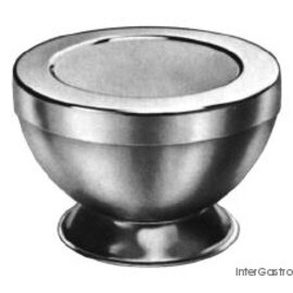 ice cream bomb mould with lid stainless steel 18/10 halfround Ø 80 mm 125 ml  H 45 mm product photo